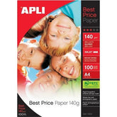 Apli Photo Paper A4 140gsm Glossy White (Pack 100) - 11804